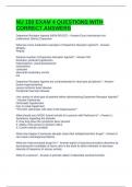NU 150 EXAM 4 QUESTIONS WITH CORRECT ANSWERS