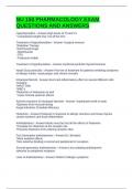 NU 150 PHARMACOLOGY EXAM QUESTIONS AND ANSWERS