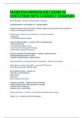 NU150 PHARMACOLOGY EXAM &num;3 QUESTIONS WITH CORRECT ANSWERS