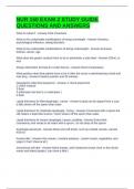NUR 150 EXAM 2 STUDY GUIDE QUESTIONS AND ANSWERS