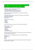 NUR 150 EXAM REVIEW QUESTIONS WITH COMPLETE SOLUTIONS