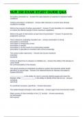 NUR 150 EXAM STUDY GUIDE Q&A