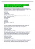 NUR 150 FINAL EXAM STUDY GUIDE QUESTIONS AND ANSWERS