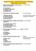 NUR335 EXAM 1 QUESTIONS WITH VERIFIED ANSWERS 100&percnt; PASS&excl;&excl;