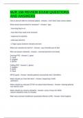 NUR 150 REVIEW EXAM QUESTIONS AND ANSWERS