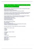 NUR-150 FINAL TEST QUESTIONS WITH COMPLETE ANSWERS