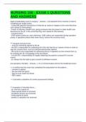 NURSING 150 - EXAM 1 QUESTIONS AND ANSWERS
