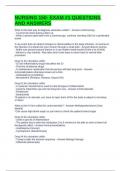 NURSING 150- EXAM &num;1 QUESTIONS AND ANSWERS
