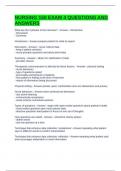 NURSING 150 EXAM 4 QUESTIONS AND ANSWERS