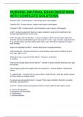 NURSING 150-FINAL EXAM QUESTIONS WITH COMPLETE SOLUTIONS