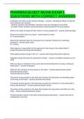 PHARMACOLOGY NU150 EXAM 1 QUESTIONS WITH CORRECT ANSWERS