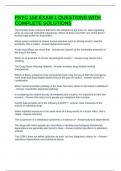 PSYC 150 EXAM 1 QUESTIONS WITH COMPLETE SOLUTIONS