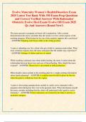 Evolve Maternity Women&rsquo;s Health&sol;Disorders Exam  2025 Latest Test Bank With 350 Exam Prep Questions  and Correct Verified Answers With Rationales&sol;  Obstetric Evolve Hesi Exam&sol; Evolve OB Exam 2025  Qs And Answers &lpar;Brand New&excl;&rpar;