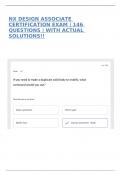 NX DESIGN ASSOCIATE CERTIFICATION EXAM &vert; 146 QUESTIONS &vert; WITH ACTUAL SOLUTIONS&excl;&excl;