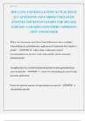 DPR LAWS AND REGULATIONS ACTUAL EXAM ALL QUESTIONS AND CORRECT DETAILED ANSWERS TOP RATED VERSION FOR 2025-2026 ALREADY A GRADED AND EXPERT APPROVED &vert; NEW AND REVISED