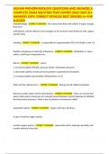 HUMAN PATHOPHYSIOLOGY QUESTIONS AND ANSWERS A COMPLETE EXAM SOLUTION THAT COVERS 2024&sol;2025 ALL ANSWERS 100&percnt; CORRECT DETAILED BEST GRADED A&plus; FOR SUCCESS
