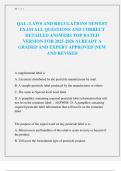 QAL&colon; LAWS AND REGULATIONS NEWEST EXAM ALL QUESTIONS AND CORRECT DETAILED ANSWERS TOP RATED VERSION FOR 2025-2026 ALREADY A GRADED AND EXPERT APPROVED &vert;NEW AND REVISED