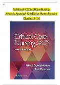Test bank for critical care nursing a holistic approach 11th edition morton fontaine
