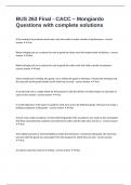 BUS 263 Final - CACC &ndash; Mongiardo Questions with complete solutions 