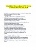  ACAMS Certification Exam With Correct Questions And Answers 2024