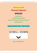 Official summer 2024 Pearson Edexcel 9PE0&sol;02 Advanced Level In Physical Education &lpar;9PE0&rpar; Paper 02 Psychological and Social Principles of Physical Education Merged Question Paper &plus; Mark Scheme