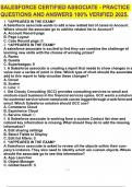 SALESFORCE CERTIFIED ASSOCIATE - PRACTICE QUESTIONS AND ANSWERS 100&percnt; VERIFIED 2025&period;