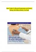 Bates&rsquo; Guide To Physical Examination and History Taking 13th Edition Bickley Test Bank & Rationals Chapters 1-27&vert; Complete