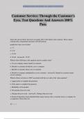 Customer Service&colon; Through the Customer's Eyes&period; Test Questions And Answers 100&percnt; Pass&period;