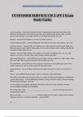 CUSTOMER SERVICE CH 2--PT 1 Exam Study Guide&period;