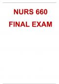NUR 660 FINAL EXAM SOLUTIONS QUESTIONS AND ANSWERS GRADED A&plus;