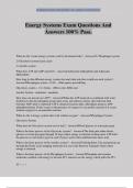 Energy Systems Exam Questions And Answers 100&percnt; Pass&period;