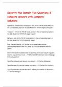Security Plus Domain Two Questions & complete answers with Complete Solutions&period;