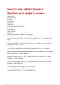 Security plus- SBOLC Domain 2 Questions with complete answers&period;