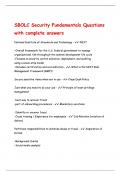 SBOLC Security Fundamentals Questions with complete answers
