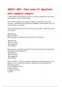 SBOLC SEC&plus; final exam V1 &vert; Questions and Correct Answers&comma; latest 2024 &sol; 2025 update&comma; &lpar;Best for Exam Practice&rpar; &vert; Graded A&plus;
