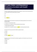 NJ Laws&comma; Rules&comma; and Regulations Pertinent to Accident and Health Insurance
