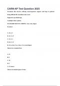 CARN-AP Test Question 2025 questions & answers  &lpar; A&plus; GRADED 100&percnt; VERIFIED&rpar;