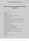 ISTAT Exam Questions And Answers 100&percnt; Pass 2025&period;