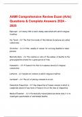 AAMI Comprehensive Review Exam &lpar;Arts&rpar; Questions & Complete Answers 2024 - 2025