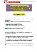 NSG 430 Exam 2 Adult Health Nursing II Tested Questions &lpar;Latest 2026 &sol; 2027&rpar; and Verified Rationalized Answers&comma; &lpar;A&plus; Guarantee&rpar; - Grand Canyon University