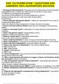 NSG 124 PHARM EXAM 1 QUESTIONS AND ANSWERS 100&percnt; GUARANTEED SUCCESS&period;