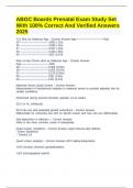 ABGC Boards Prenatal Exam Study Set With 100&percnt; Correct And Verified Answers 2025