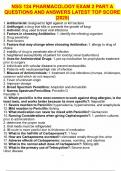 NSG 124 PHARMACOLOGY EXAM 2 PART A QUESTIONS AND ANSWERS LATEST TOP SCORE &vert;2025&vert;