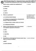 WGU Pathophysiology Pre- Assessment Exam Latest 2025 COMPLETE 110 Actual Exam Questions with Correct Verified Answers&sol; Rated A&plus;