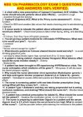 NSG 124 PHARMACOLOGY EXAM 3 QUESTIONS AND ANSWERS 100&percnt; VERIFIED&period;