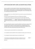 APR EXAM 2025 WITH 100&percnt; ACCURATE SOLUTIONS