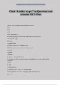 Chest - Limited scope Test Questions And Answers 100&percnt; Pass&period;