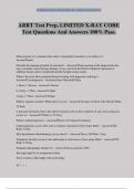 ARRT Test Prep&comma; LIMITED X-RAY CORE Test Questions And Answers 100&percnt; Pass&period;
