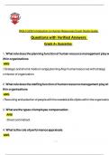 WGU C232 Introduction to Human Resources Exam Study Guide Questions with Verified Answers &lpar;2025 &sol; 2026&rpar; Grade A&plus; Guarantee