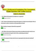 WGU C224 Research Foundations Pre-Assessment Exam Questions with Verified Answers &lpar;2025 &sol; 2026&rpar;  Grade A&plus; Guarantee